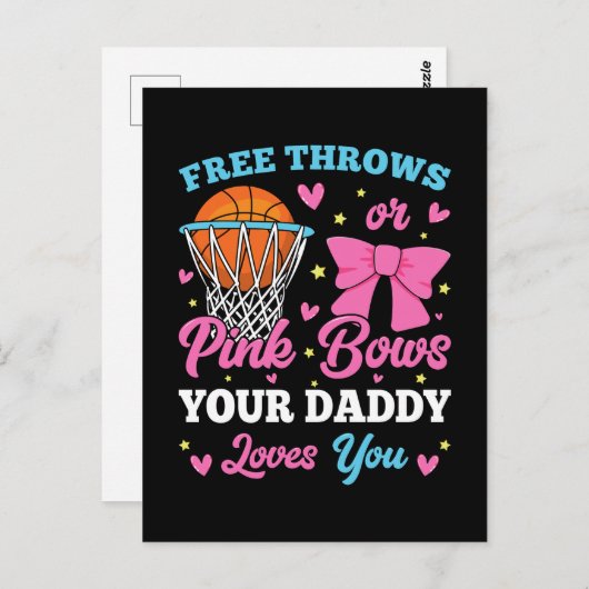 Gratis gooit of roze strikken papa houdt van je briefkaart (Voorkant / Achterkant)