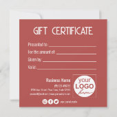 Gratis gouden zwarte doos met cadeaubon (Achterkant)