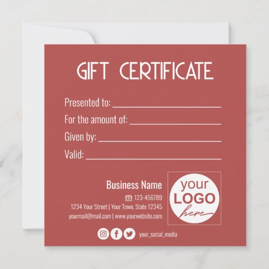 Gratis gouden zwarte doos met cadeaubon (Achterkant)