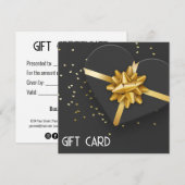 Gratis gouden zwarte doos met cadeaubon (Voorkant / Achterkant)