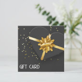 Gratis gouden zwarte doos met cadeaubon (Staand voorkant)