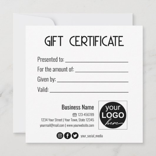 Gratis gouden zwarte doos met cadeaubon (Achterkant)