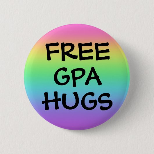 Gratis Gpa Knuffels Regenboog Knop Ronde Button 5,7 Cm (Voorkant)