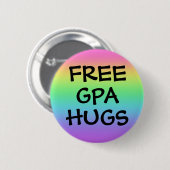 Gratis Gpa Knuffels Regenboog Knop Ronde Button 5,7 Cm (Voorkant /achterkant)