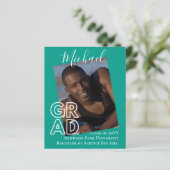 GRATIS Grad FOTO Aankondiging Bedankt Uitnodiging (Staand voorkant)