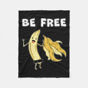 Gratis grappige banaan Graphic Fruit Lover Freedom Fleece Deken