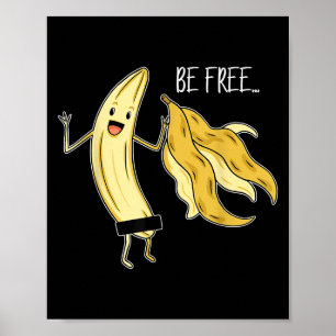 Gratis grappige banaan Graphic Fruit Lover Freedom Poster