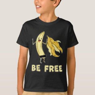 Gratis grappige banaan Graphic Fruit Lover Freedom T-shirt