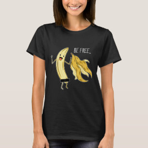 Gratis grappige banaan Graphic Fruit Lover Freedom T-shirt