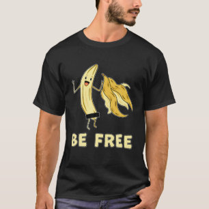 Gratis grappige banaan Graphic Fruit Lover Freedom T-shirt