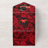 Gratis grappige kat verjaardagskaart all in one uitnodiging (Buitenkant)