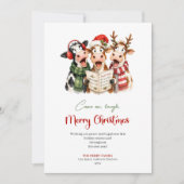 Gratis Grappige Koeien Kerst Kaart Ontwerp (Voorkant)