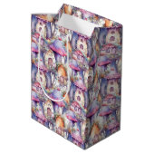 Gratis Graspaddenhuisjespatroon (2) Medium Cadeauzakje (Achterkant Gekanteld)