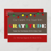 Gratis Gratis Gratis Business Holiday Briefkaart (Voorkant / Achterkant)