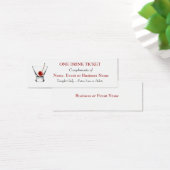 Gratis Gratis Gratis Drink Ticket Bar Speciale Eve Mini Visitekaartjes (Bureau)