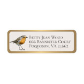 Gratis Gratis grens van het adres van de kleine vo Etiket (Voorkant)