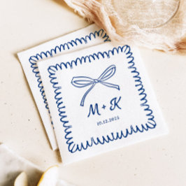 Gratis Hand getekende golvende rand strik servette Servet