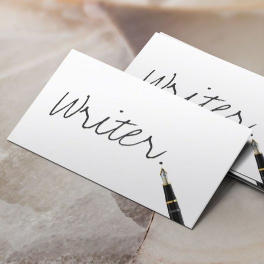 Gratis handschrift Script Writer Visitekaartje