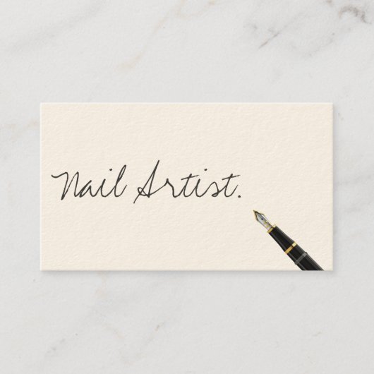 Gratis handschrift Visitekaartje voor Nail Art. (Voorkant)