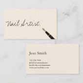 Gratis handschrift Visitekaartje voor Nail Art. (Voorkant / Achterkant)