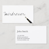 Gratis handschriftenhairdresser-Visitekaartje Visitekaartje (Voorkant / Achterkant)