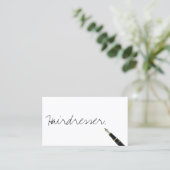 Gratis handschriftenhairdresser-Visitekaartje Visitekaartje (Staand voorkant)