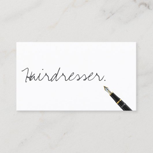 Gratis handschriftenhairdresser-Visitekaartje Visitekaartje (Voorkant)