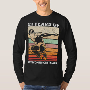 Gratis hardlopen Parkour 21e verjaardag 21 jaar ou T-shirt