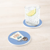 Gratis Hedge Hugs Funny Hedgehog Picket Sign Carto Zandsteen Onderzetter (Zijkant)