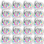 Gratis, heldere kleuren, kleine bedrijven sticker (Voorkant)