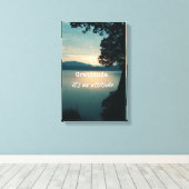 Gratis: Het is een Attitude Quote Canvas Afdruk (Insitu (Houten vloer))