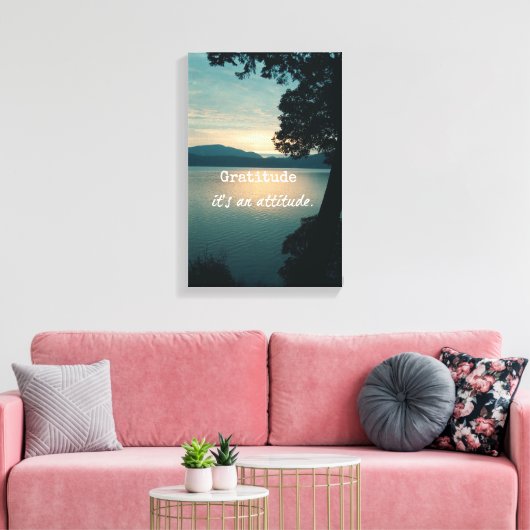 Gratis: Het is een Attitude Quote Canvas Afdruk (Insitu (Woonkamer))