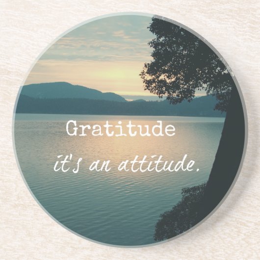 Gratis: Het is een Attitude Quote Zandsteen Onderzetter (Voorkant)