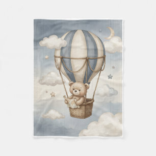 Gratis hete luchtballon teddybeer fleece deken