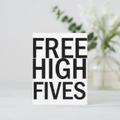 Gratis High Fives Briefkaart (Staand voorkant)
