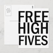 Gratis High Fives Briefkaart (Voorkant / Achterkant)