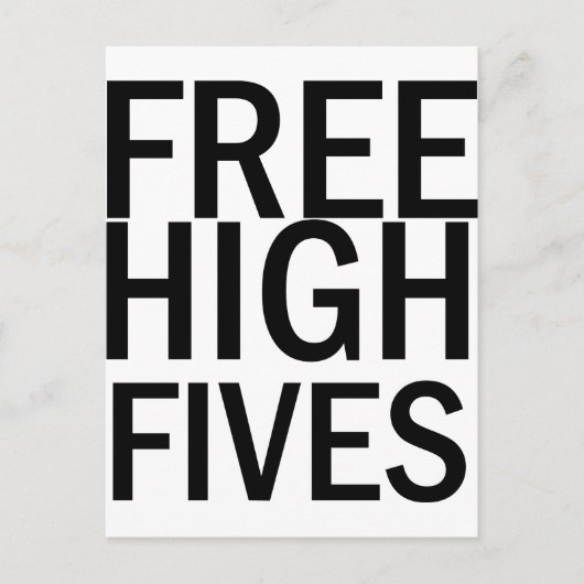 Gratis High Fives Briefkaart (Voorkant)