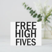 Gratis High Fives Briefkaart (Staand voorkant)