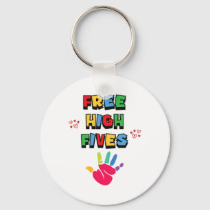 Gratis high fives grappige kleurrijke handgebaren sleutelhanger