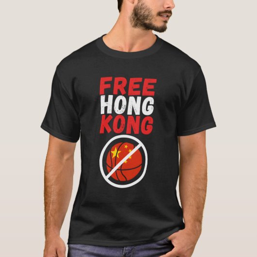 Gratis Hong Kong Pro HK Anti CCP Communist China B T-shirt (Voorkant)