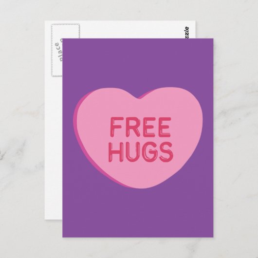Gratis huggen briefkaart (Voorkant / Achterkant)