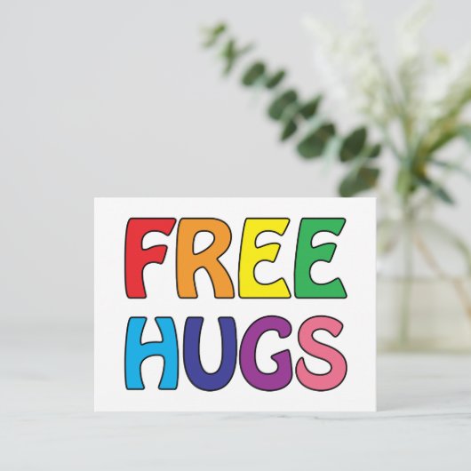 Gratis huggen briefkaart (Staand voorkant)