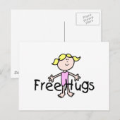 Gratis huggen briefkaart (Voorkant / Achterkant)
