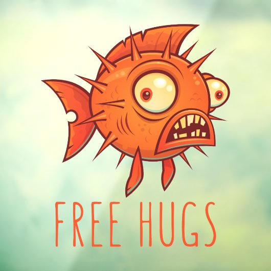 Gratis huggen Cartoon Raamsticker (Vel 3)
