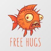 Gratis huggen Cartoon Raamsticker (Vel)