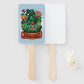 Gratis huggen handwaaier (Voorkant en achterkant)