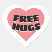 Gratis huggen hart sticker (Voorkant)