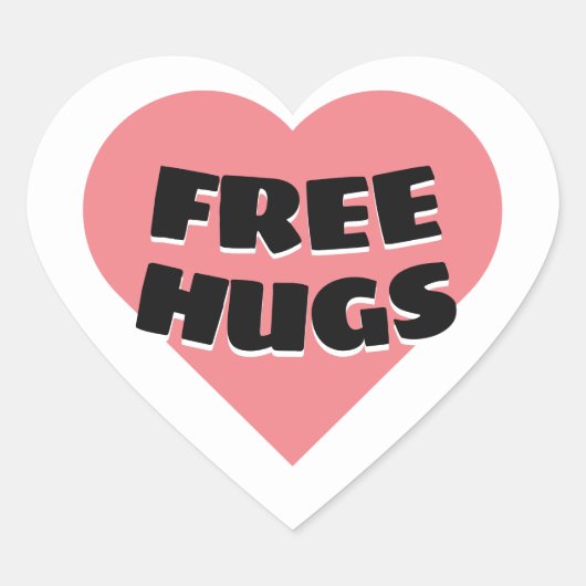 Gratis huggen hart sticker (Voorkant)