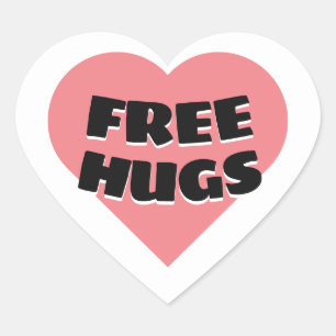 Gratis huggen hart sticker