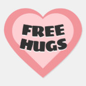 Gratis huggen hart sticker (Voorkant)